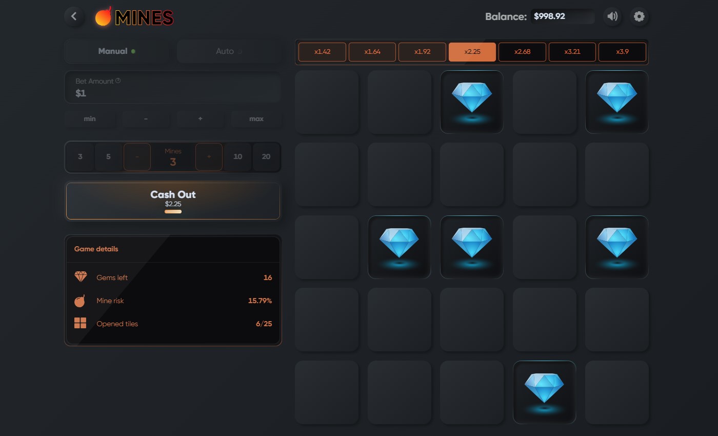 Gameplay di Turbo Mines